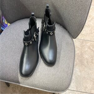 Henry Ferrara Black Ankle Rain Boots size 8